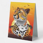 Plaque De Table Cheetah African Feline Wild Animal (Verso)