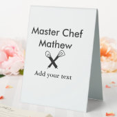 Plaque De Table Chef cuisinier cuisinier cuisinier ajouter nom de  (In SItu (Mariage))