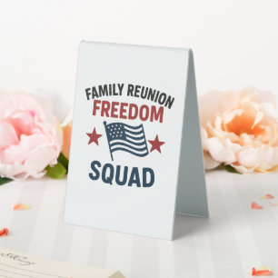 Plaque De Table Chemise de réunion de famille Freedom Squad – USA