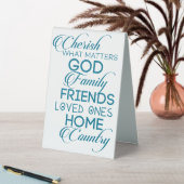 Plaque De Table Chercher ce qui compte Turquoise (En SItu (Tableau))