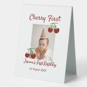 Plaque De Table Chercher premier heureux anniversaire photo enfant