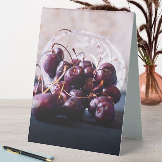 Plaque De Table Cherries (En SItu (Tableau))