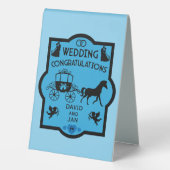 Plaque De Table Cheval Et Panier Romantique Mariage (Verso)