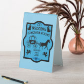 Plaque De Table Cheval Et Panier Romantique Mariage (En SItu (Tableau))