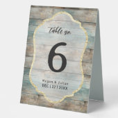 Plaque De Table Chic bois de Shabby Pastel (Recto)