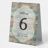 Plaque De Table Chic bois de Shabby Pastel (Verso)