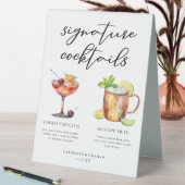 Plaque De Table Chic Bride Groom Signature Cocktails Menu Mariage (En SItu (Tableau))