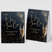 Plaque De Table Chic Champagne Time New Year's Eve Party (Recto/Verso)