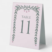Plaque De Table Chic Elégant Cadre Floral Vins Botaniques Rose (Verso)