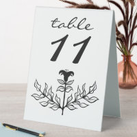 Chic Elegant Simple Noir & Blanc Lily Line Art