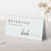 Plaque De Table Chic Mariage Réservé Famille de la Mariée (En SItu (Tableau))