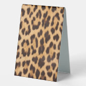 Plaque De Table chic poster de animal léopard (Verso)