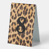Plaque De Table chic poster de animal léopard (Recto)
