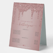 Plaque De Table Chic Rose Gold Sparkle Parties scintillant Drivers (Recto)