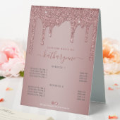 Plaque De Table Chic Rose Gold Sparkle Parties scintillant Drivers (In SItu (Mariage))