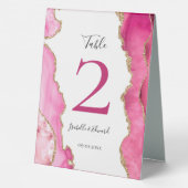 Plaque De Table Chic rose & or Parties scintillant Agate Pierre Ma (Verso)