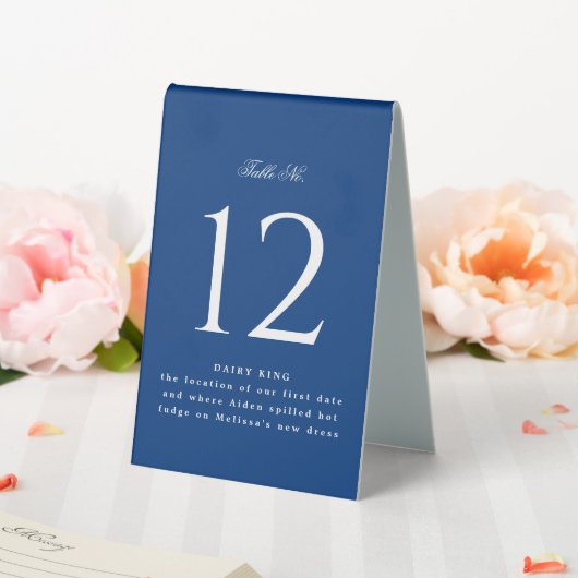 Plaque De Table Chic Royal Blue Event Table Numéro Tente Sign (In SItu (Mariage))