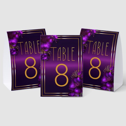 Plaque De Table Chics Violettes Lumineuses Numéro de Table Mariage (Insitu (multi))