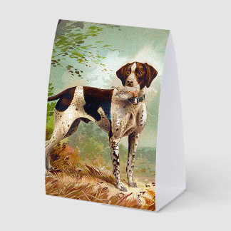 Plaque De Table Chien de chasse avec oiseau dans la bouche