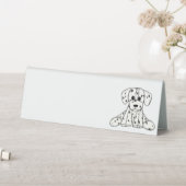 Plaque De Table Chien en dalmate dessin simple noir (En SItu (Tableau))