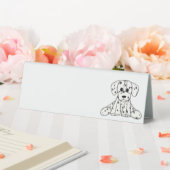 Plaque De Table Chien en dalmate dessin simple noir (In SItu (Mariage))