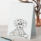 Plaque De Table Chien en dalmate dessin simple noir (En SItu (Tableau))