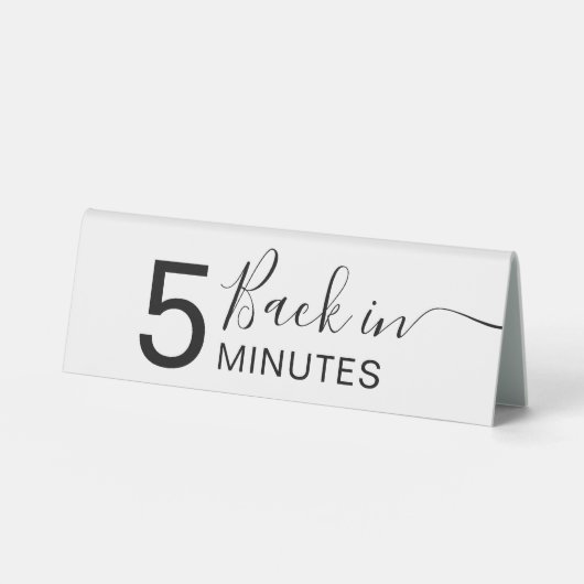 Plaque De Table Chien Grooming Spa Retour en 5 MInutes Table Tente (Recto)