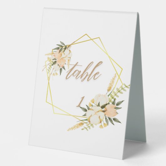 Plaque De Table Chiffres de table Boho Chic Mariage (Recto)
