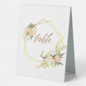 Plaque De Table Chiffres de table Boho Chic Mariage (Verso)