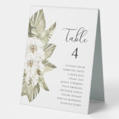 Plaque De Table Chiffres du Mariage blanc orchidée (Recto)
