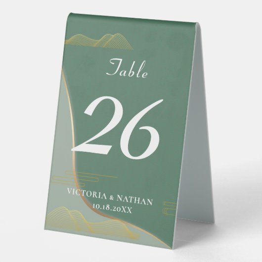 Plaque De Table Chinoiserie Abstrait Cloud Motif Gold Line (Verso)