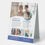 Plaque De Table Chiropracteur Services Table modifiable Panneau de (Recto)