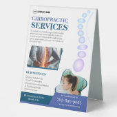 Plaque De Table Chiropracteur Services Table personnalisée Panneau (Recto)