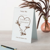 Plaque De Table Chocolat Coeur Et Papillons Design Mariage (En SItu (Tableau))