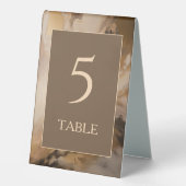 Plaque De Table Chocolat d'or moderne Mariage d'aquarelle artistiq (Recto)