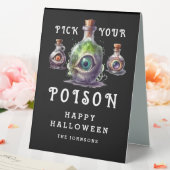 Plaque De Table Choisissez votre poison Halloween Cocktail Party (In SItu (Mariage))