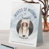 Plaque De Table Christian Blue Graduation Mots de sagesse (En SItu (Tableau))