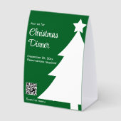 Plaque De Table Christmas Dinner Christmas Tree Green Restaurant (Recto)