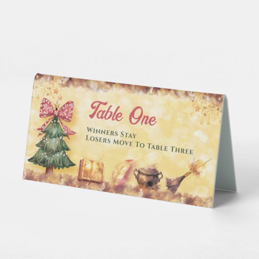 Plaque De Table Christmas Magic Table One Bunco Table Tent (Recto)