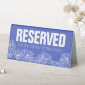 Plaque De Table Chrysanthemum blanc fleurs bleu mariage réservé (En SItu (Tableau))