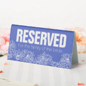 Plaque De Table Chrysanthemum blanc fleurs bleu mariage réservé (In SItu (Mariage))