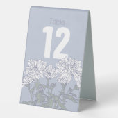 Plaque De Table Chrysanthemum blanc fleurs mariages numéros de tab (Verso)