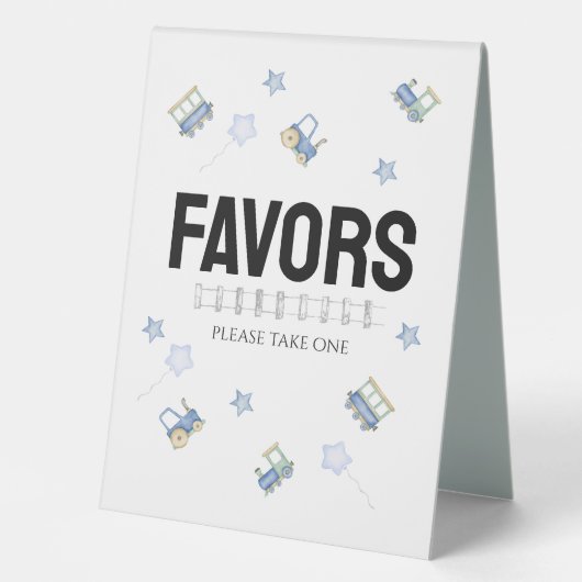 Plaque De Table Chugga Chugga Deux | Panneau Faveurs Tabletop (Recto)