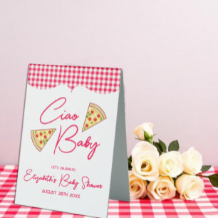 Plaque De Table Ciao Baby Fête de Naissance Italienne
