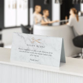 Plaque De Table Ciseaux de marbre Salon de coiffure Salle de petit