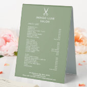 Plaque De Table Ciseaux de salon de cheveux Service Vert Menu Tari (In SItu (Mariage))
