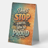 Plaque De Table Citation motivante sur table (Verso)