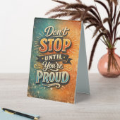 Plaque De Table Citation motivante sur table (En SItu (Tableau))