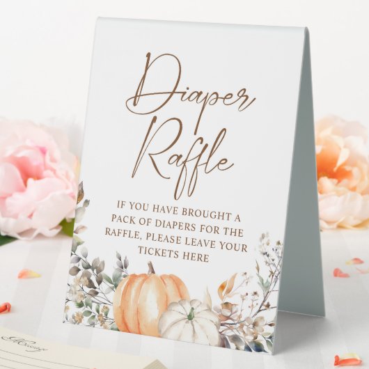 Plaque De Table Citrouille Automne Baby shower d'automne Déchets R (In SItu (Mariage))