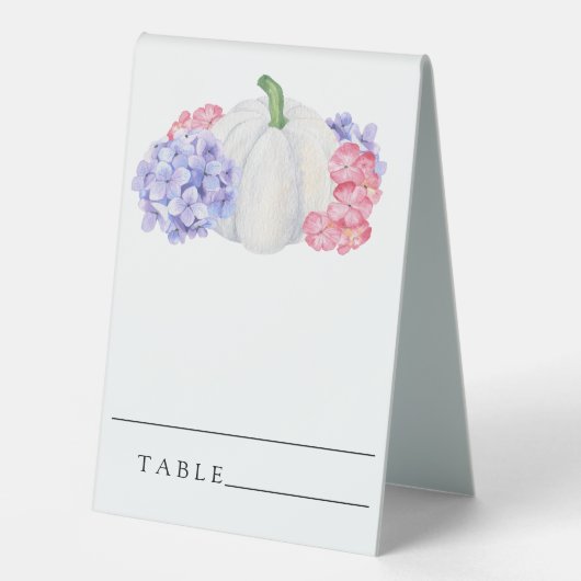 Plaque De Table Citrouille blanc - Cartes mariages (Recto)